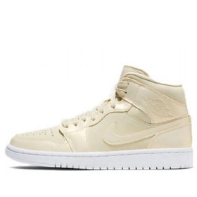 Nike Air Jordan 1 Mid Tops Retro Basketball Shoes Dame Sitron Gul