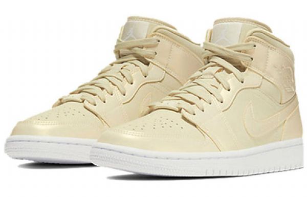 Nike Air Jordan 1 Mid Tops Retro Basketball Shoes Dame Sitron Gul