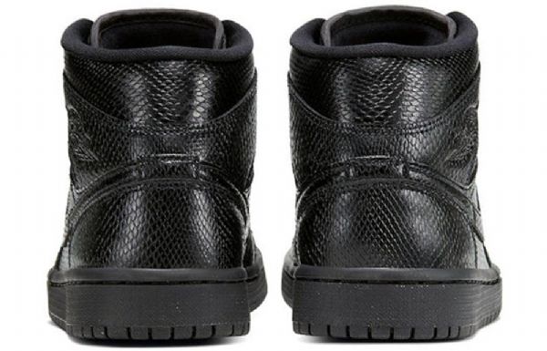 Nike Air Jordan 1 Mid Tops Retro Basketball Shoes Dame Svarte