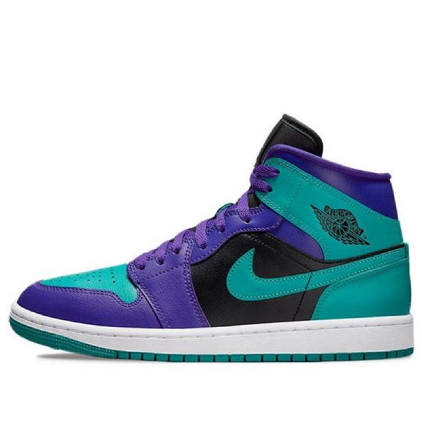 Nike Air Jordan 1 Mid Tops Retro Basketball Shoes Dame Svarte