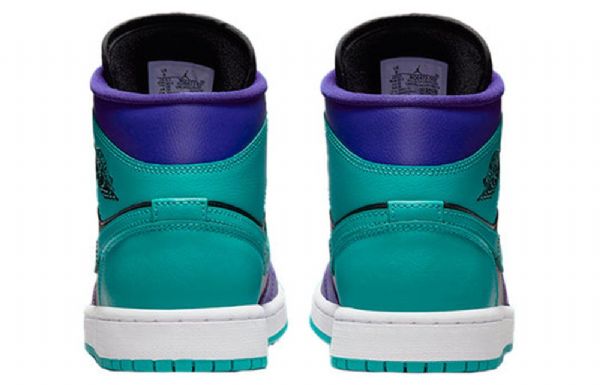 Nike Air Jordan 1 Mid Tops Retro Basketball Shoes Dame Svarte