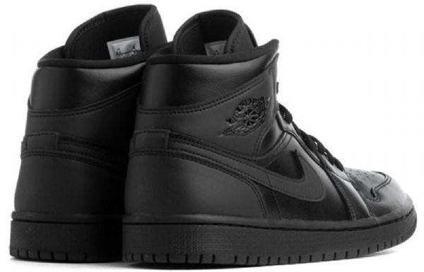 Nike Air Jordan 1 Mid Tops Retro Basketball Shoes Dame Svarte
