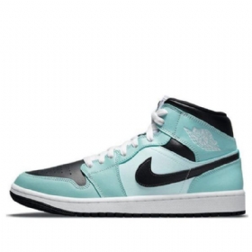 Nike Air Jordan 1 Mid Tops Retro Basketball Shoes Dame Svarte