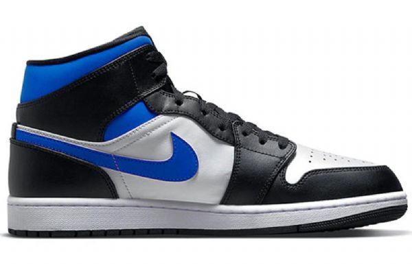 Nike Air Jordan 1 Mid Tops Retro Basketball Shoes Herre Blå
