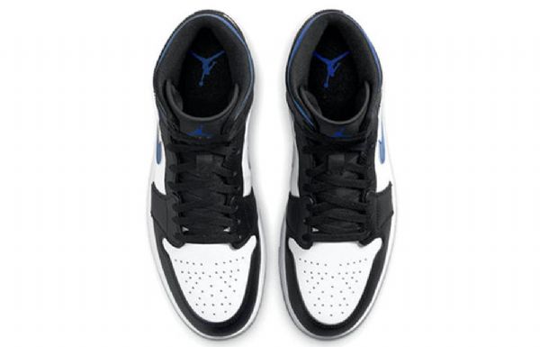 Nike Air Jordan 1 Mid Tops Retro Basketball Shoes Herre Blå