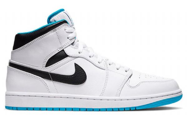 Nike Air Jordan 1 Mid Tops Retro Basketball Shoes Herre Blå