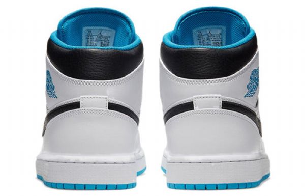Nike Air Jordan 1 Mid Tops Retro Basketball Shoes Herre Blå