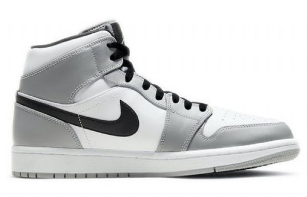 Nike Air Jordan 1 Mid Tops Retro Basketball Shoes Herre Grå