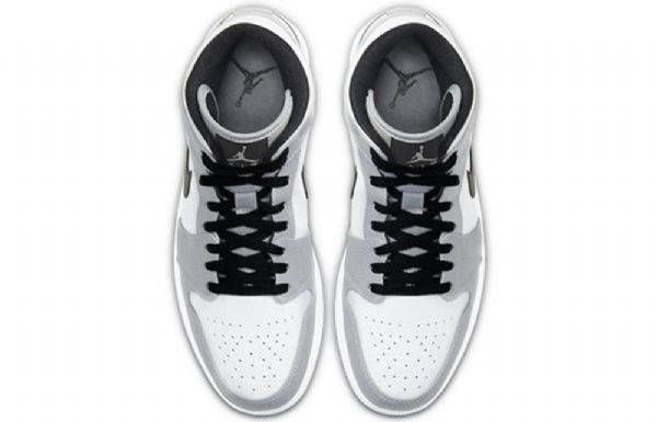 Nike Air Jordan 1 Mid Tops Retro Basketball Shoes Herre Grå