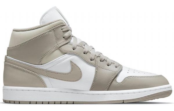 Nike Air Jordan 1 Mid Tops Retro Basketball Shoes Herre Grå