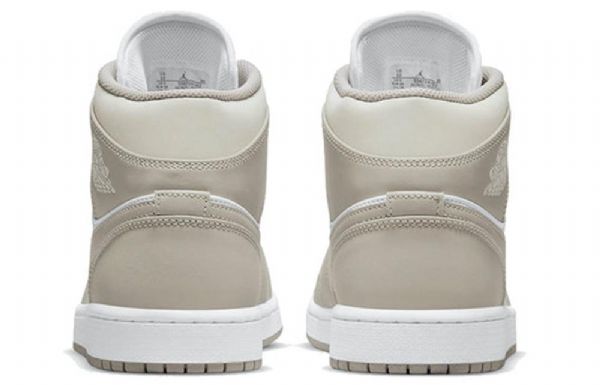 Nike Air Jordan 1 Mid Tops Retro Basketball Shoes Herre Grå