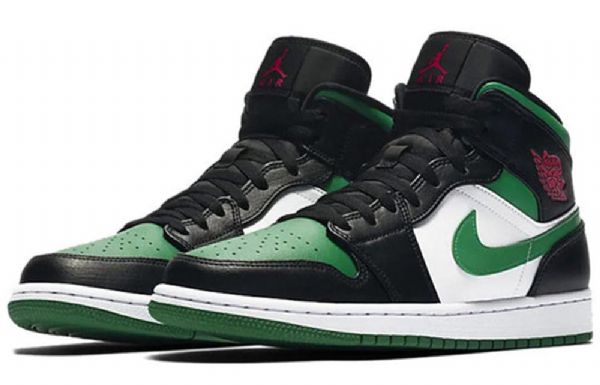 Nike Air Jordan 1 Mid Tops Retro Basketball Shoes Herre Grønn