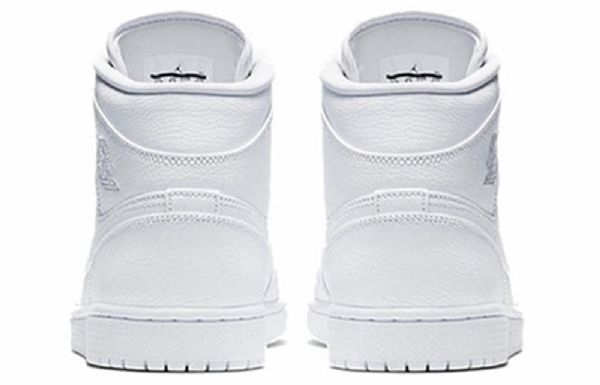 Nike Air Jordan 1 Mid Tops Retro Basketball Shoes Herre Hvite