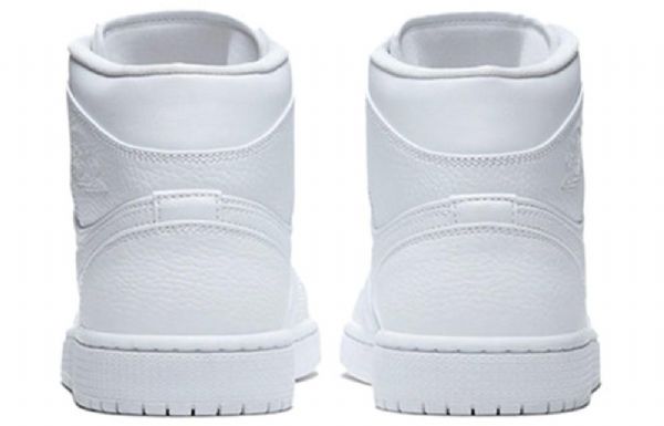 Nike Air Jordan 1 Mid Tops Retro Basketball Shoes Herre Hvite