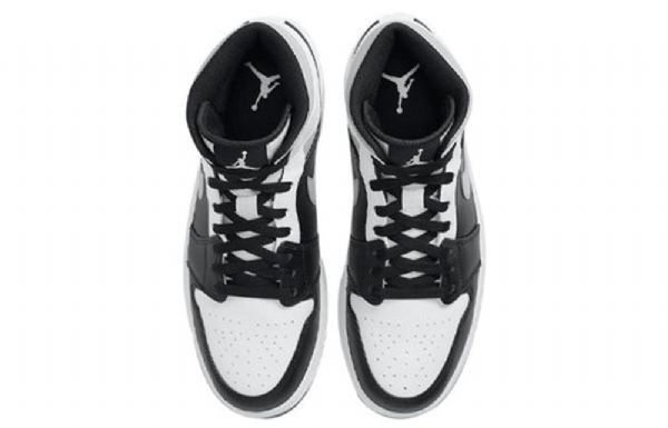 Nike Air Jordan 1 Mid Tops Retro Basketball Shoes Herre Hvite