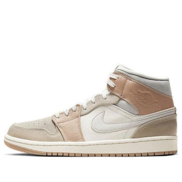 Nike Air Jordan 1 Mid Tops Retro Basketball Shoes Herre Khaki