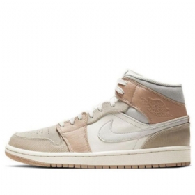 Nike Air Jordan 1 Mid Tops Retro Basketball Shoes Herre Khaki