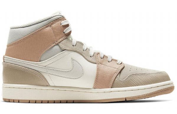 Nike Air Jordan 1 Mid Tops Retro Basketball Shoes Herre Khaki