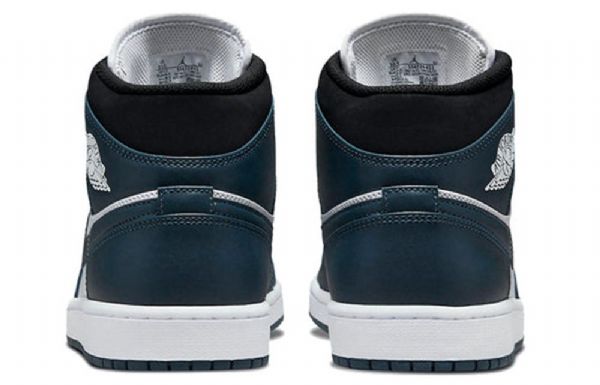 Nike Air Jordan 1 Mid Tops Retro Basketball Shoes Herre Marineblå