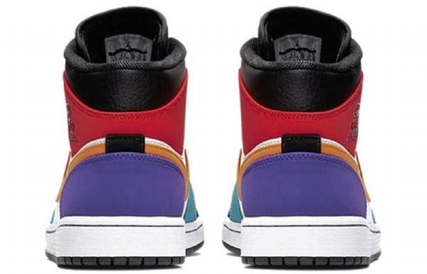 Nike Air Jordan 1 Mid Tops Retro Basketball Shoes Herre Multicolor