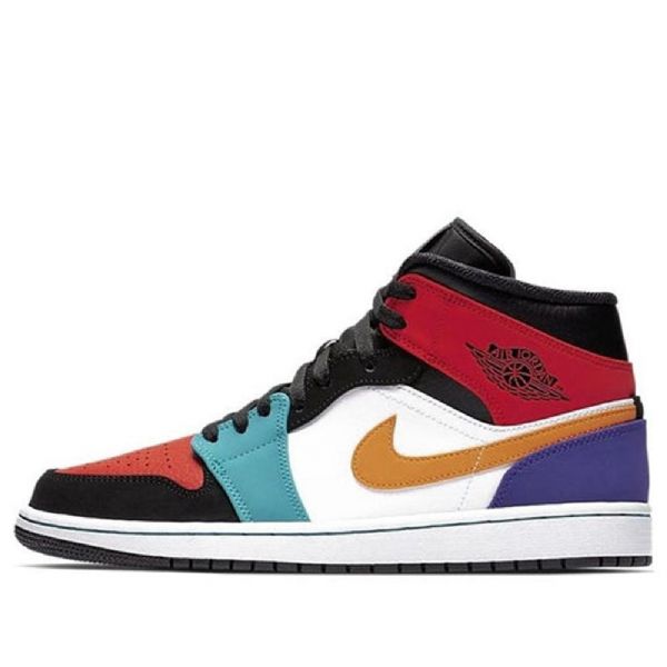 Nike Air Jordan 1 Mid Tops Retro Basketball Shoes Herre Multicolor