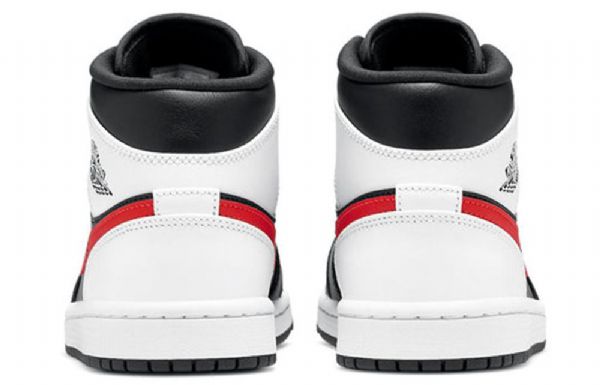 Nike Air Jordan 1 Mid Tops Retro Basketball Shoes Herre Rød