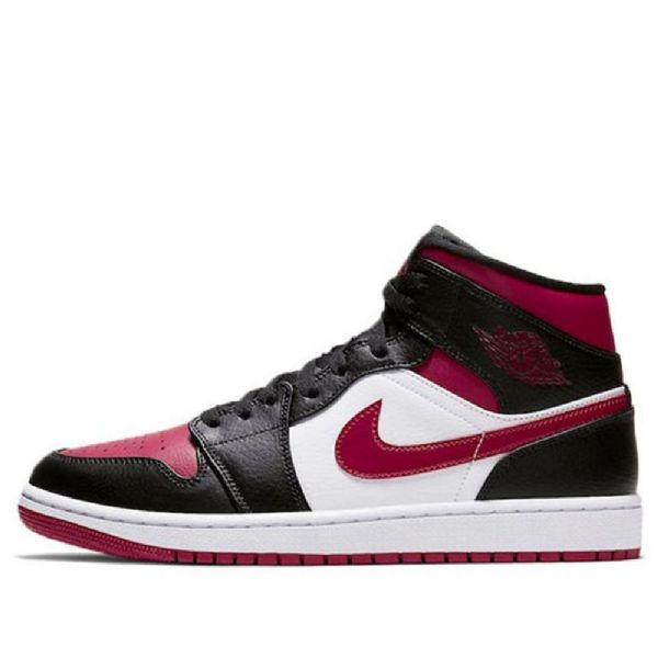 Nike Air Jordan 1 Mid Tops Retro Basketball Shoes Herre Rød
