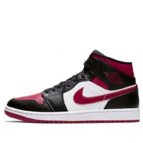 Nike Air Jordan 1 Mid Tops Retro Basketball Shoes Herre Rød
