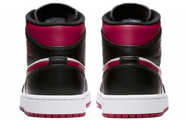 Nike Air Jordan 1 Mid Tops Retro Basketball Shoes Herre Rød