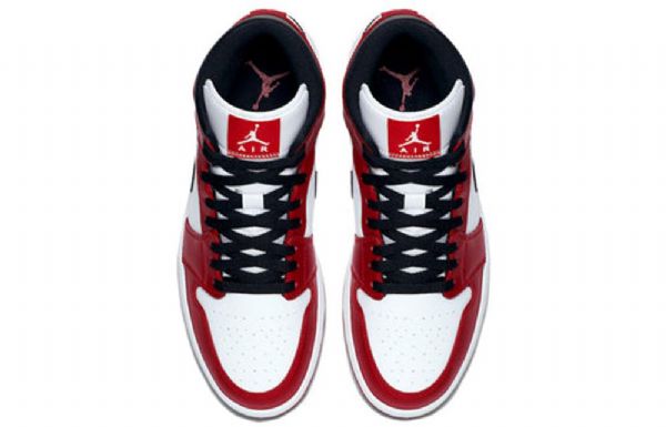 Nike Air Jordan 1 Mid Tops Retro Basketball Shoes Herre Rød Hvite