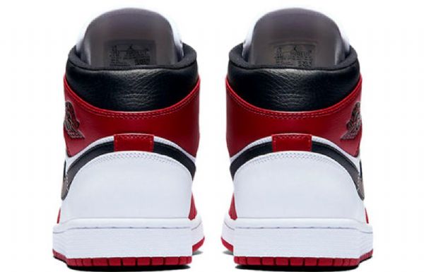 Nike Air Jordan 1 Mid Tops Retro Basketball Shoes Herre Rød Hvite