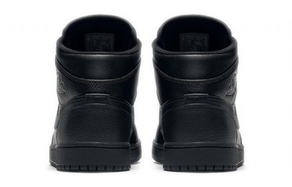 Nike Air Jordan 1 Mid Tops Retro Basketball Shoes Herre Svarte