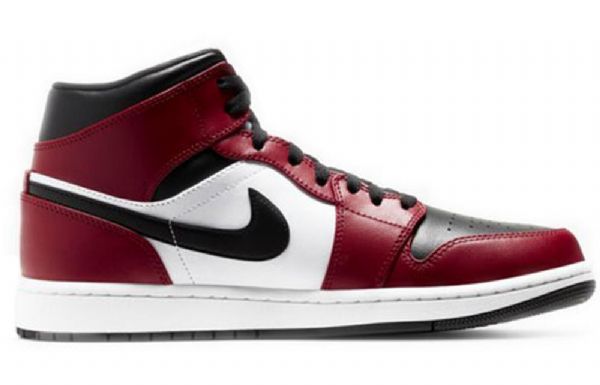 Nike Air Jordan 1 Mid Tops Retro Basketball Shoes Herre Svarte