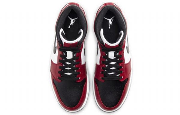 Nike Air Jordan 1 Mid Tops Retro Basketball Shoes Herre Svarte