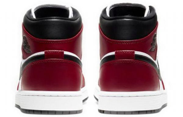 Nike Air Jordan 1 Mid Tops Retro Basketball Shoes Herre Svarte