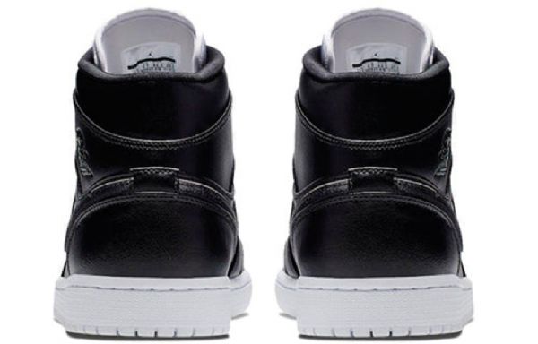 Nike Air Jordan 1 Mid Tops Retro Basketball Shoes Herre Svarte