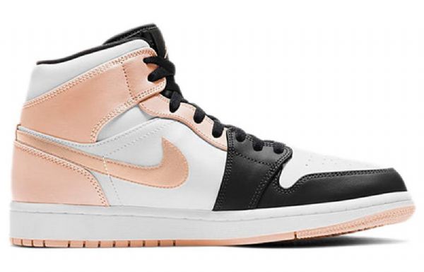 Nike Air Jordan 1 Mid Tops Retro Basketball Shoes Herre Svarte Korall