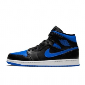 Nike Air Jordan 1 Mid Tops Royal Sko Herre Kongeblå Blå