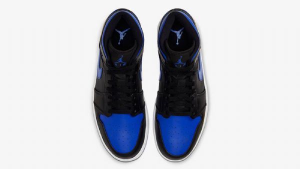 Nike Air Jordan 1 Mid Tops Royal Sko Herre Kongeblå Blå