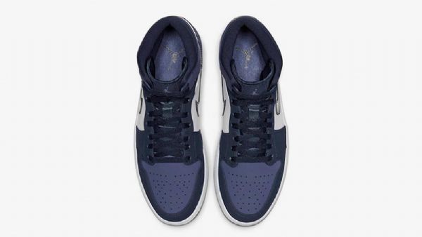 Nike Air Jordan 1 Mid Tops Sanded Sko Herre Lilla