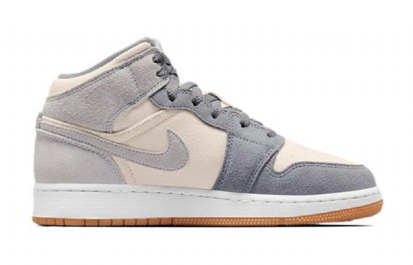 Nike Air Jordan 1 Mid Tops Se Gs Basketsko Herre Grå