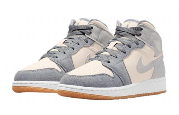 Nike Air Jordan 1 Mid Tops Se Gs Basketsko Herre Grå