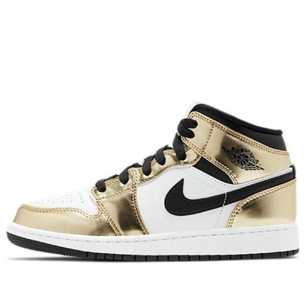 Nike Air Jordan 1 Mid Tops Se Gs Basketsko Herre Gull