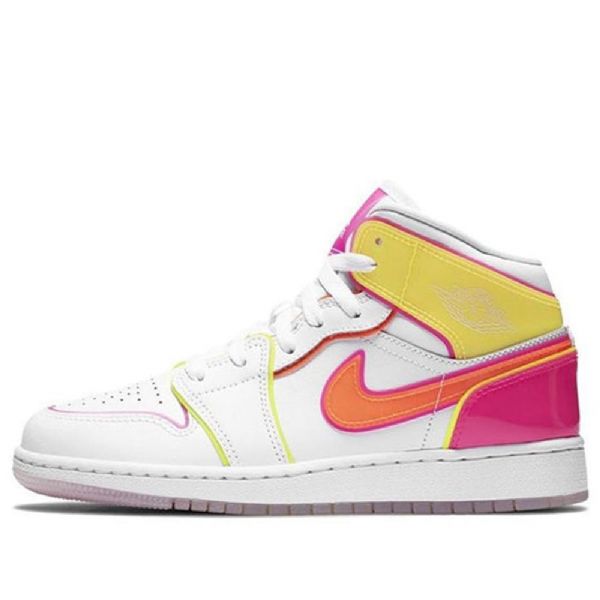 Nike Air Jordan 1 Mid Tops Se Gs Basketsko Herre Hvite
