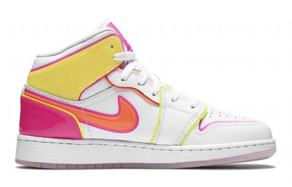 Nike Air Jordan 1 Mid Tops Se Gs Basketsko Herre Hvite