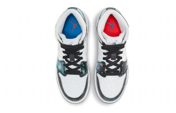 Nike Air Jordan 1 Mid Tops Se Gs Basketsko Herre Hvite Svarte