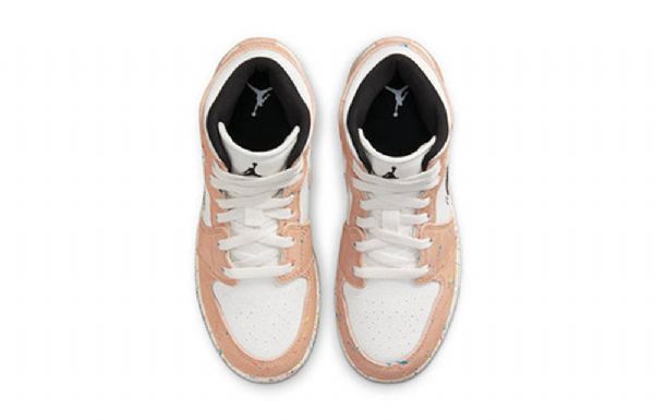 Nike Air Jordan 1 Mid Tops Se Gs Basketsko Herre Khaki Hvite