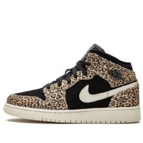 Nike Air Jordan 1 Mid Tops Se Gs Basketsko Herre Leopard