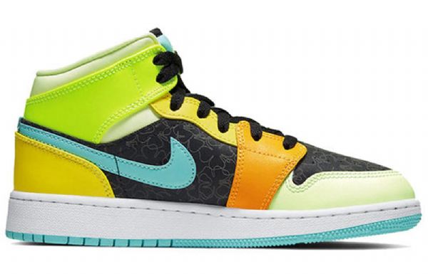 Nike Air Jordan 1 Mid Tops Se Gs Basketsko Herre Multicolor