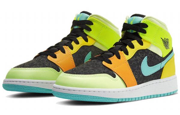 Nike Air Jordan 1 Mid Tops Se Gs Basketsko Herre Multicolor